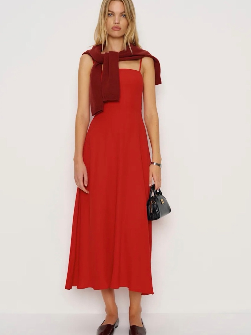Reformation - Monette Linen Dress - Lipstick